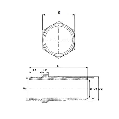 PORTAGOMMA PVC FILETTATO